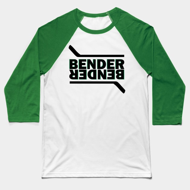 Bender Hockey Mirrored Baseball T-Shirt by hockeyhoser